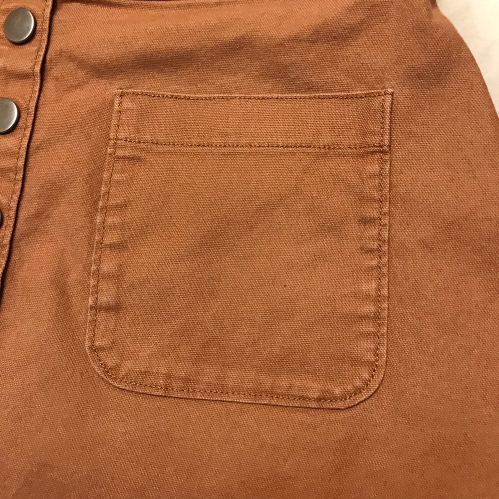 MADEWELL High Waist Snap Skirt In Burnt Sienna - Picture 9 of 11